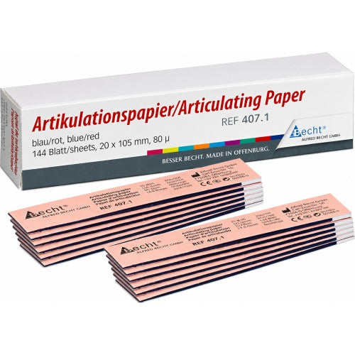 Articulating paper | straight, blue/red, 80µ