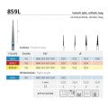 Long Conical Pointed 859L | FG & RA Diamond Burs